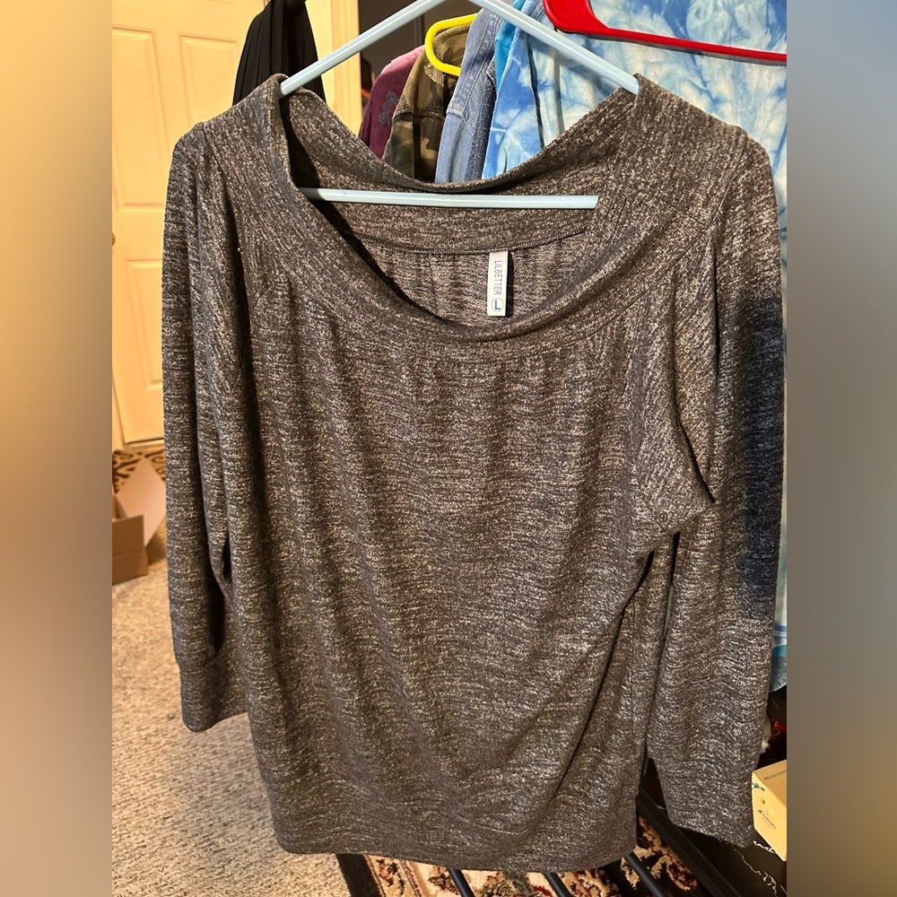 Grey long sleeve dress shirt
